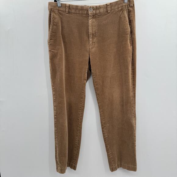 Brooks Brothers Clark Corduroy Dress Pants Mens 36x30 Brown Actual 36X29 Stretch - Picture 1 of 12
